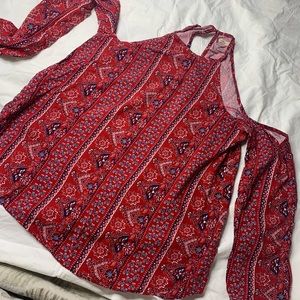 Hollister Cold Shoulder Bandana Top